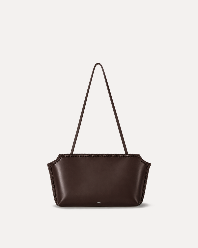 Mia Braided Edge Tote - Brown