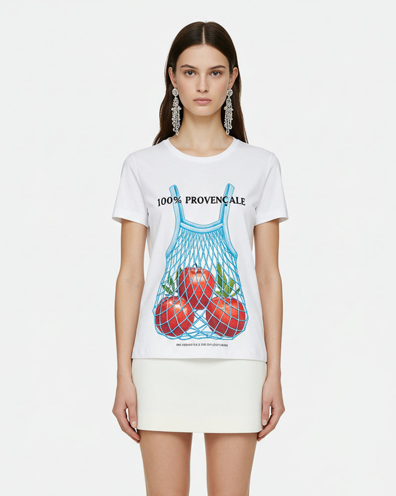 Provence Graphic Tee – White