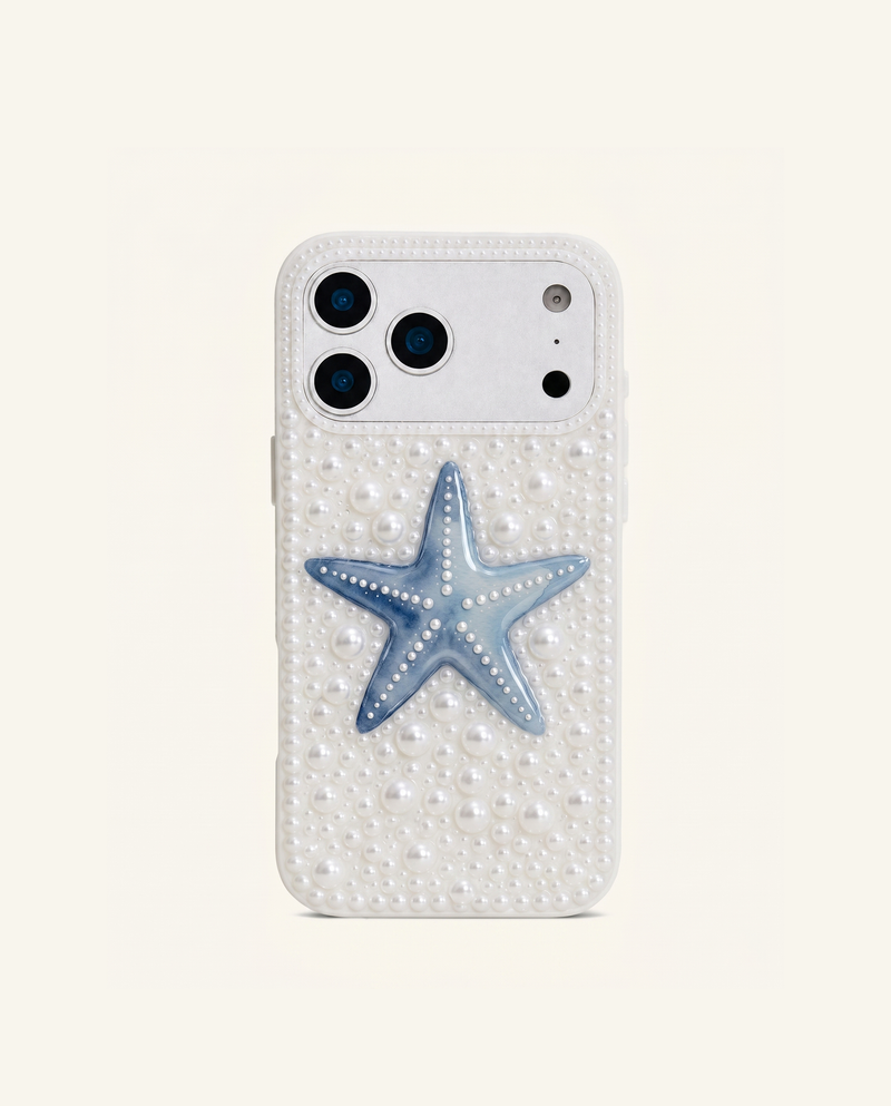 Starfish Pearl Phone Case - White
