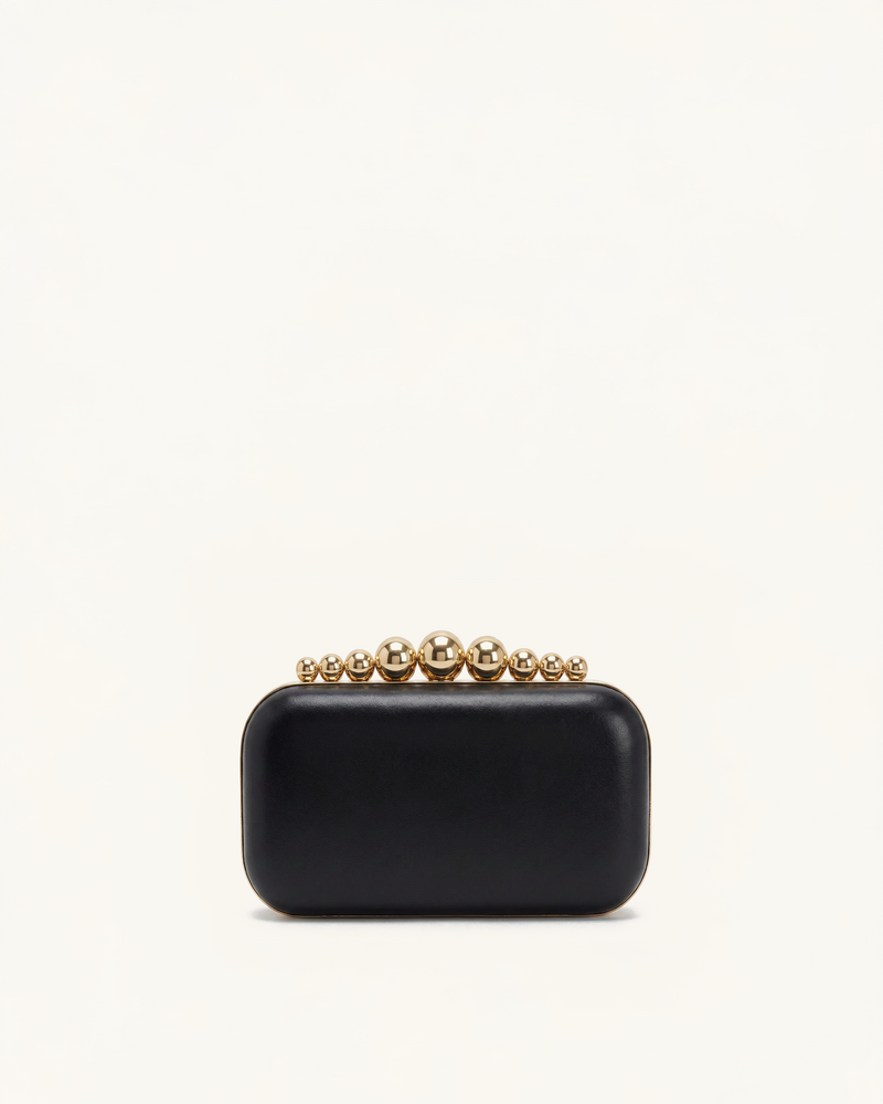 Aria Gold Sphere Clutch - Black
