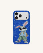Cool Bunny Artificial Crystal Phone Case - Royal Blue