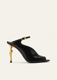 Jasmin Sculpted Heel Mules – Black