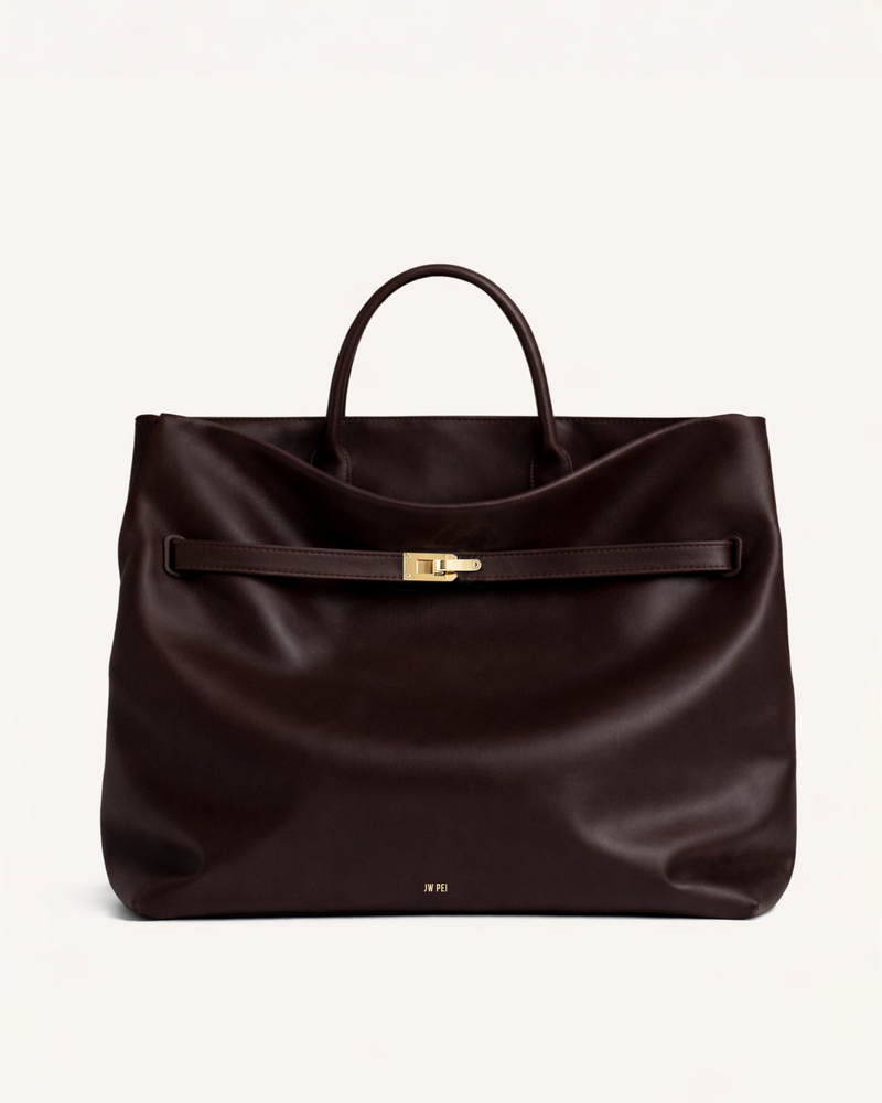 Bella Leather Tote - Brown