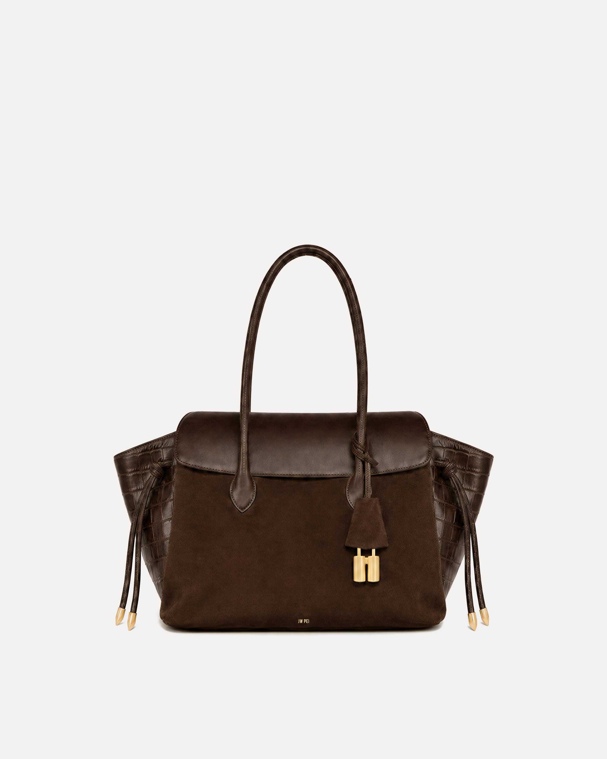 Marley Faux Suede Tote - Brown