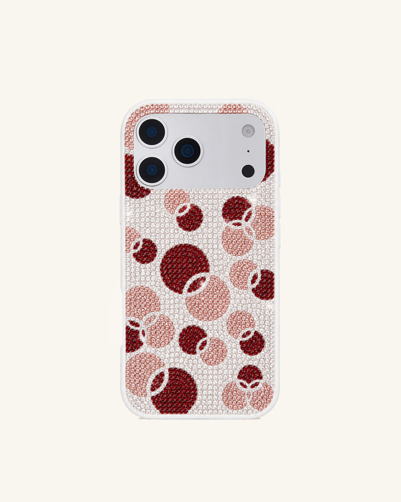 Red Bubble Artificial Crystal Phone Case - White