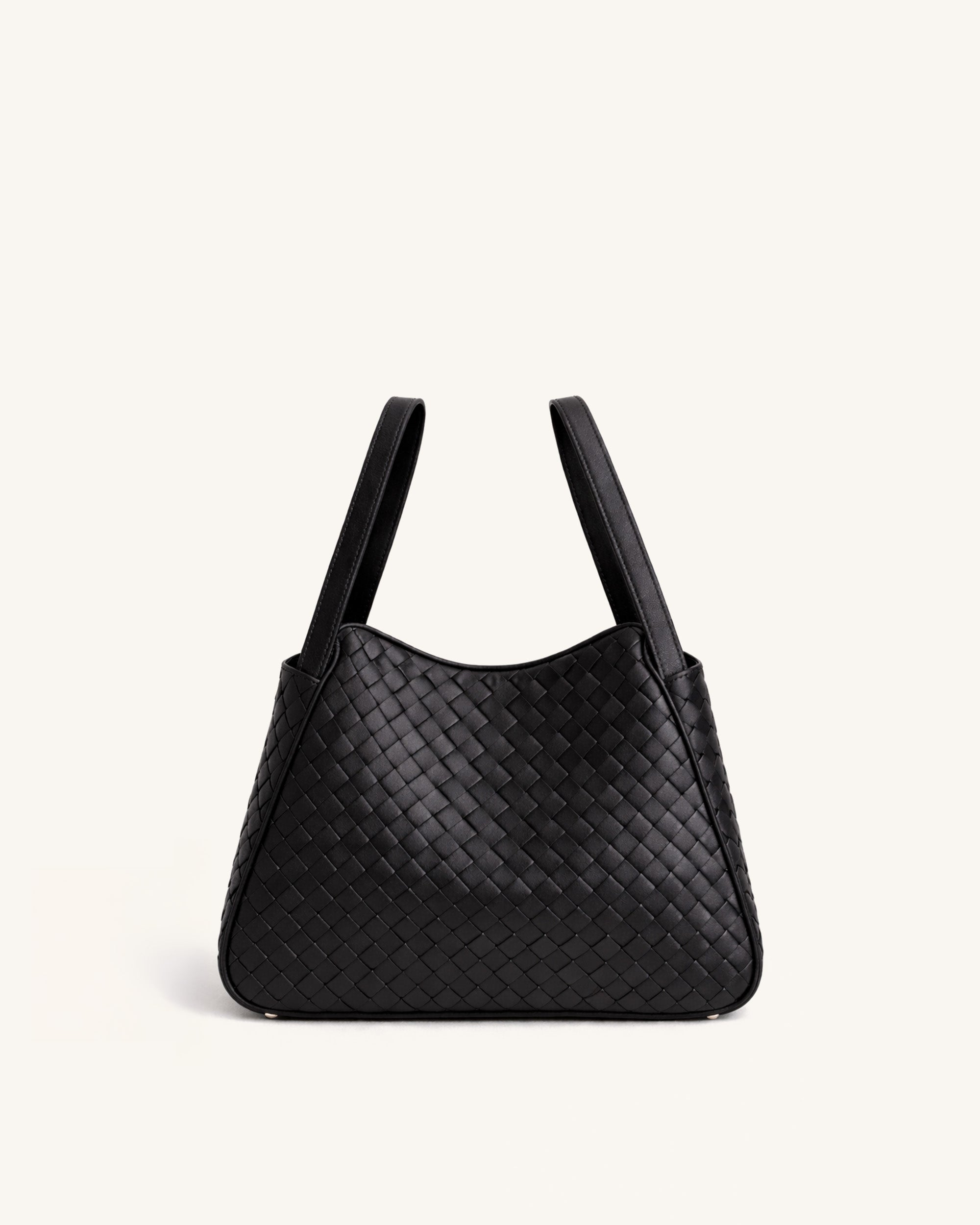 Aria Woven Shoulder Bag - Black