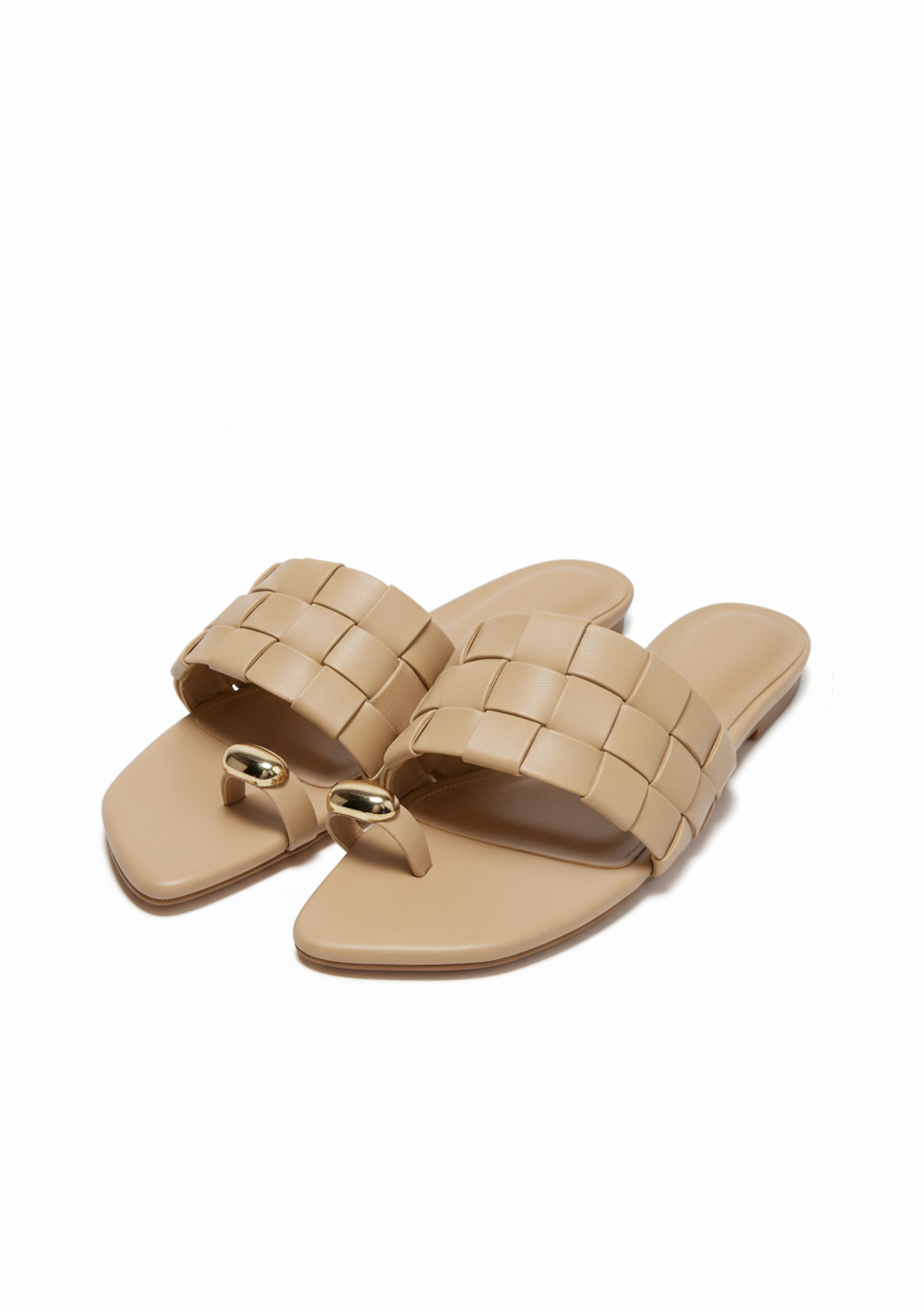 Ava Woven Toe Sandals – Neutral