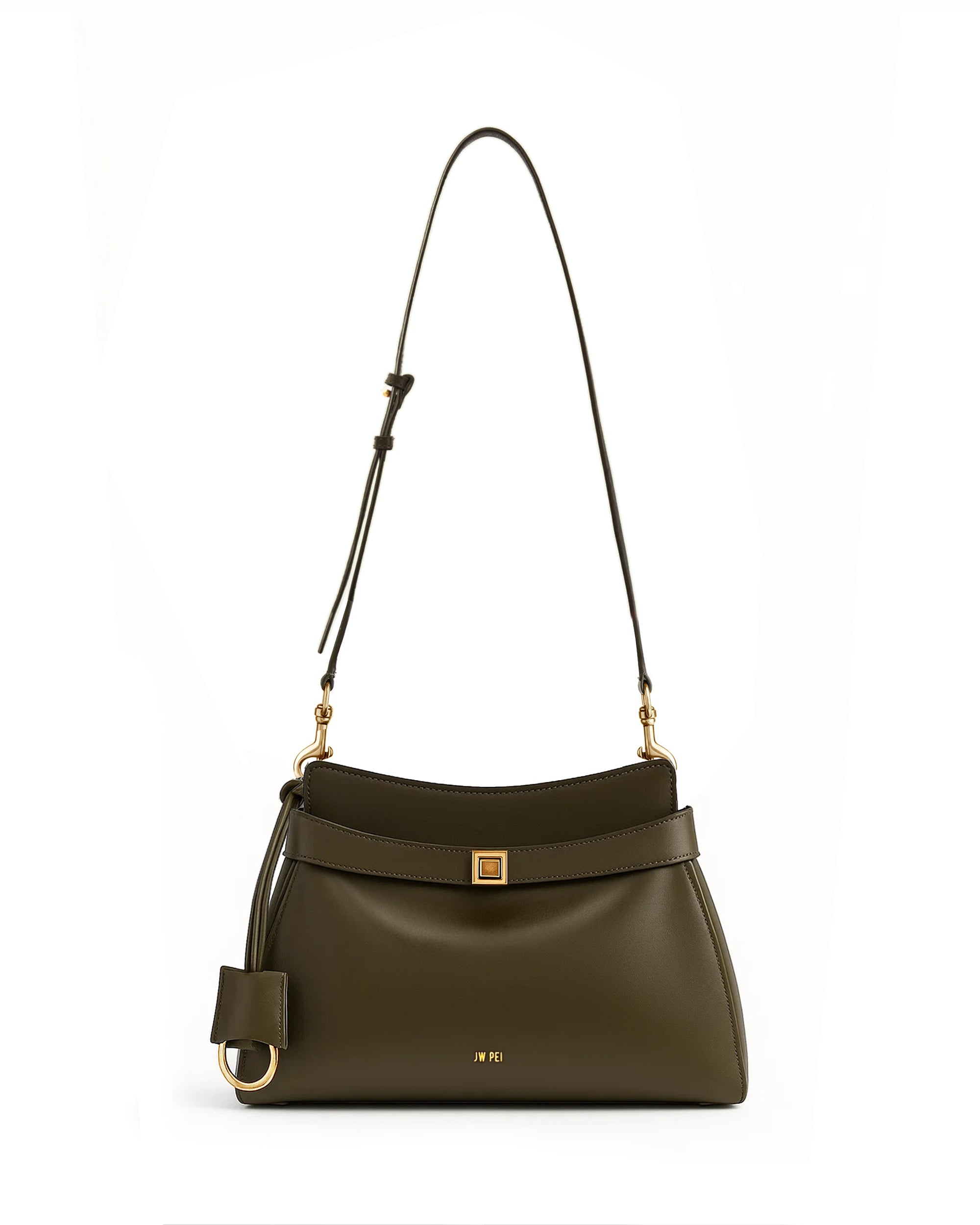 Riley Smooth Crossbody Bag - Olive