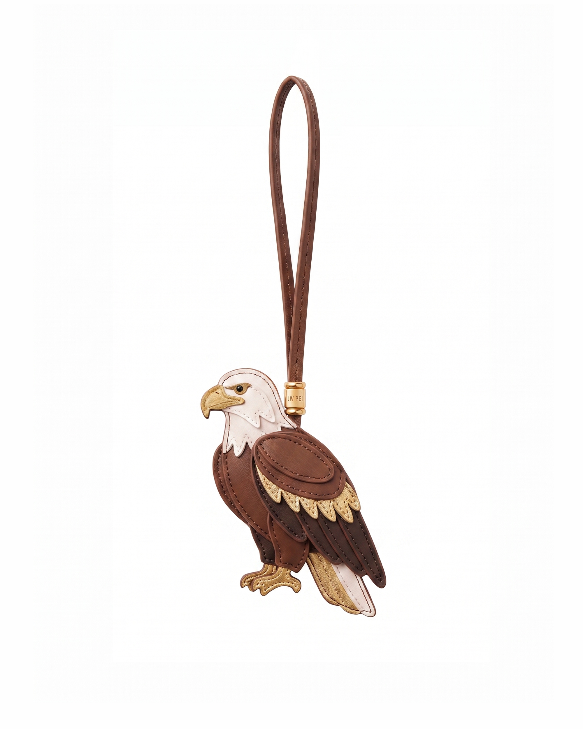Bald Eagle Bag Charm - Brown