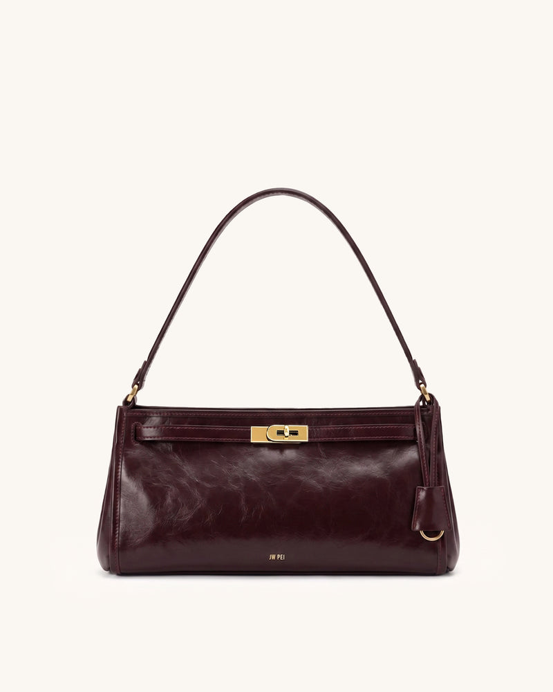 Yara East-West Shoulder Bag - Burgundy