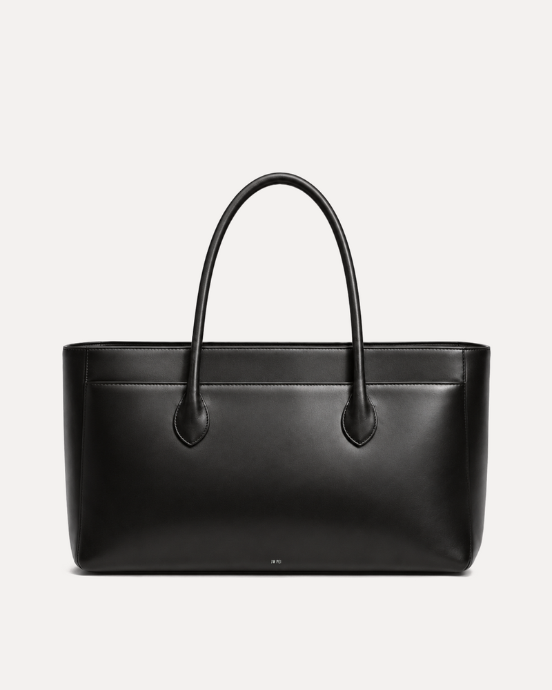 Avery Smooth Tote Bag - Black