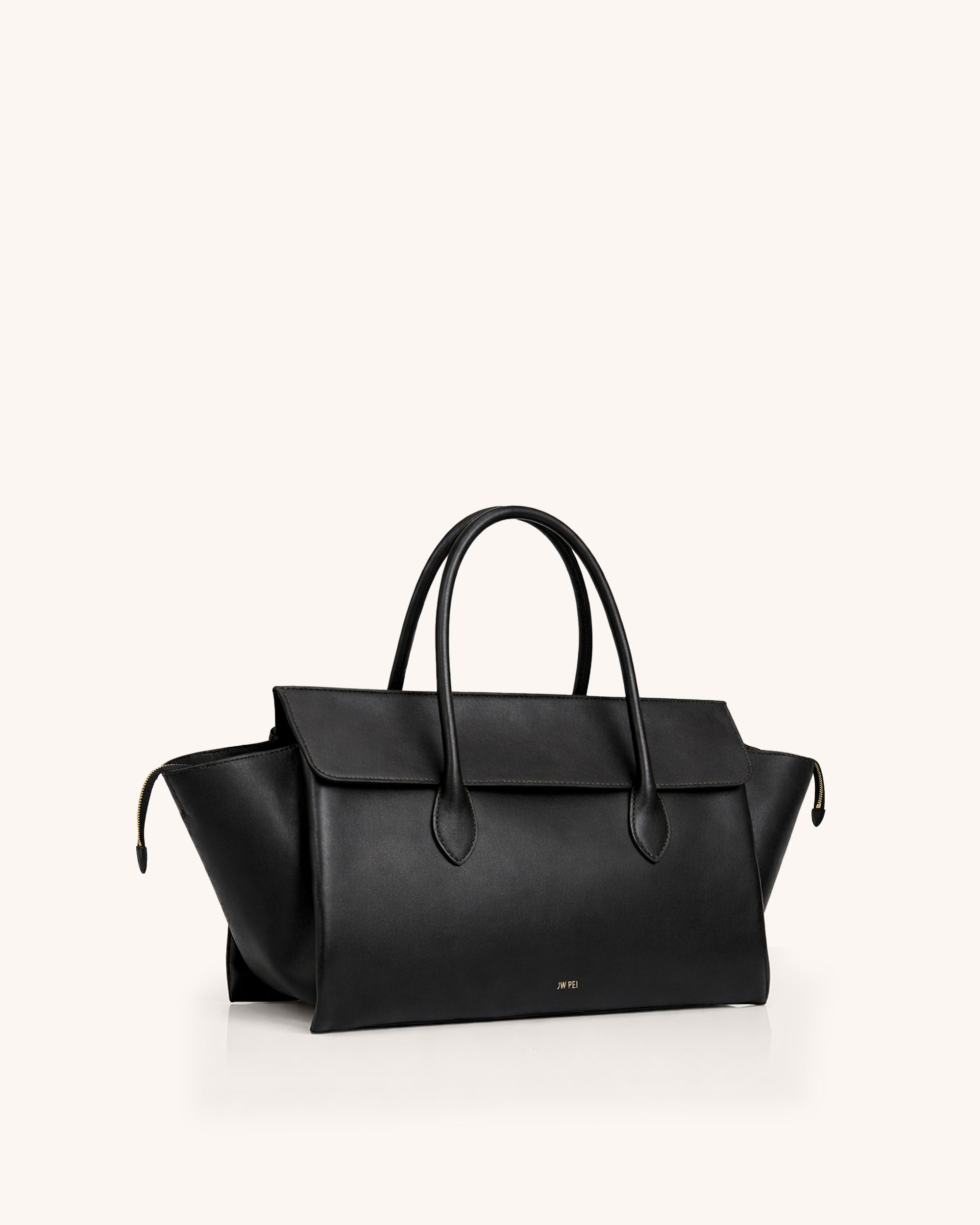 Ava Structured Tote - Black