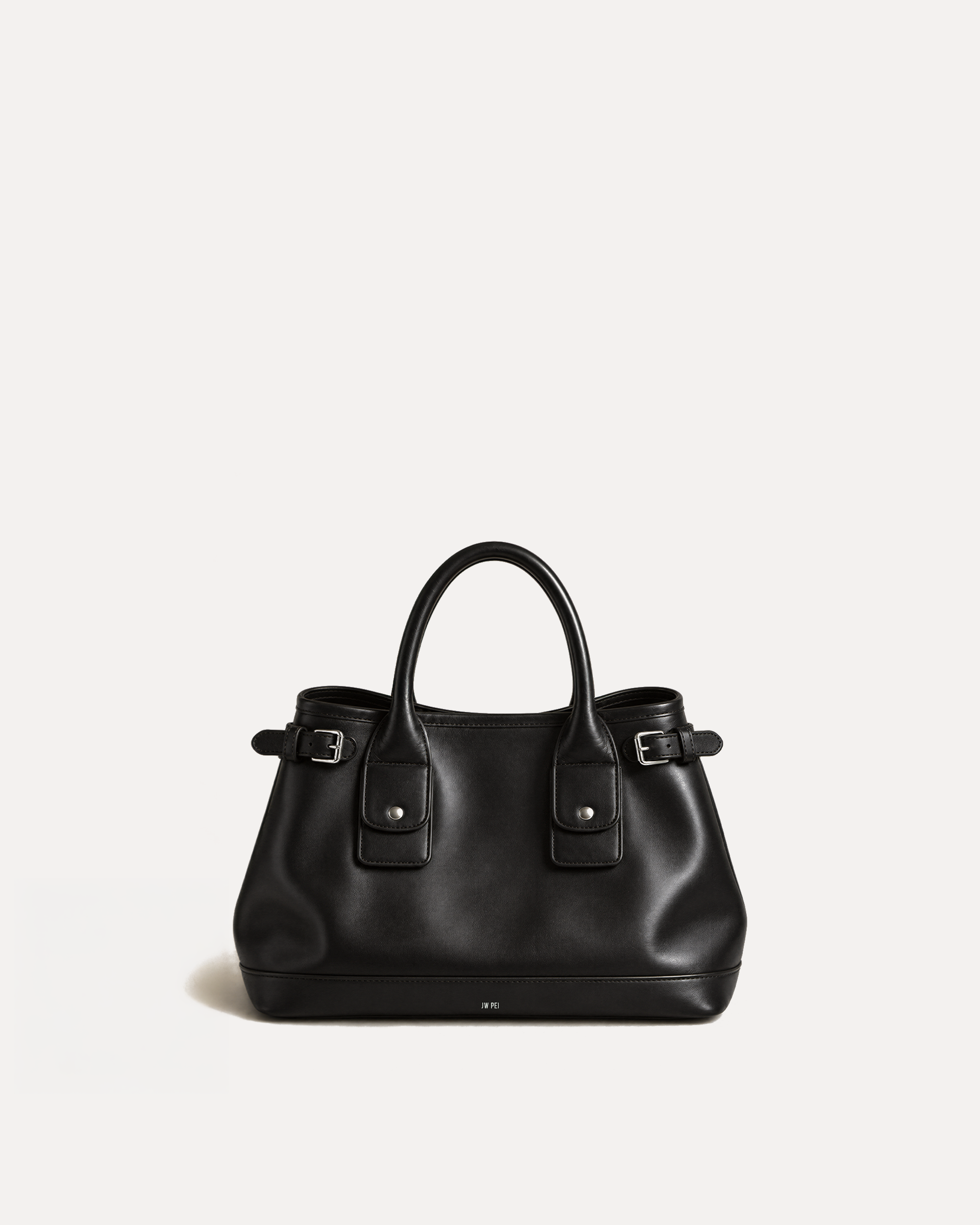 Avery Buckle Tote Bag - Black