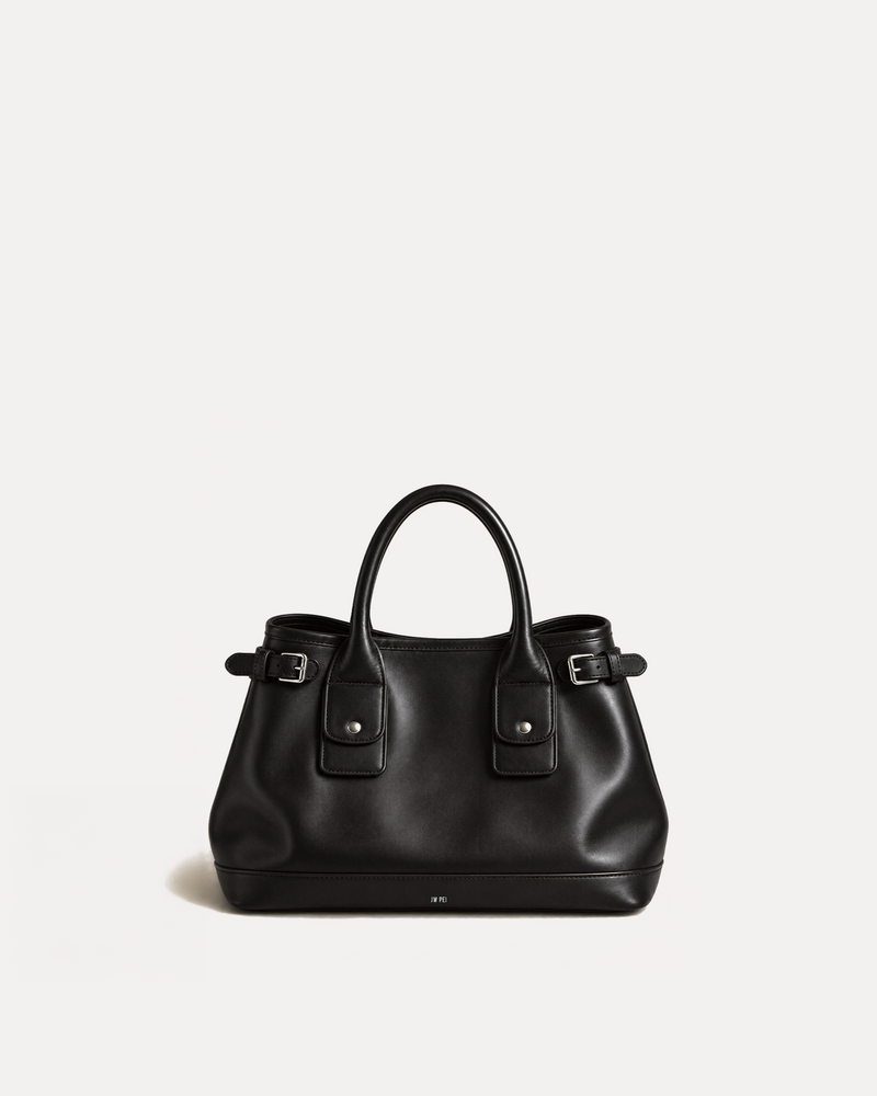Avery Buckle Tote Bag - Black