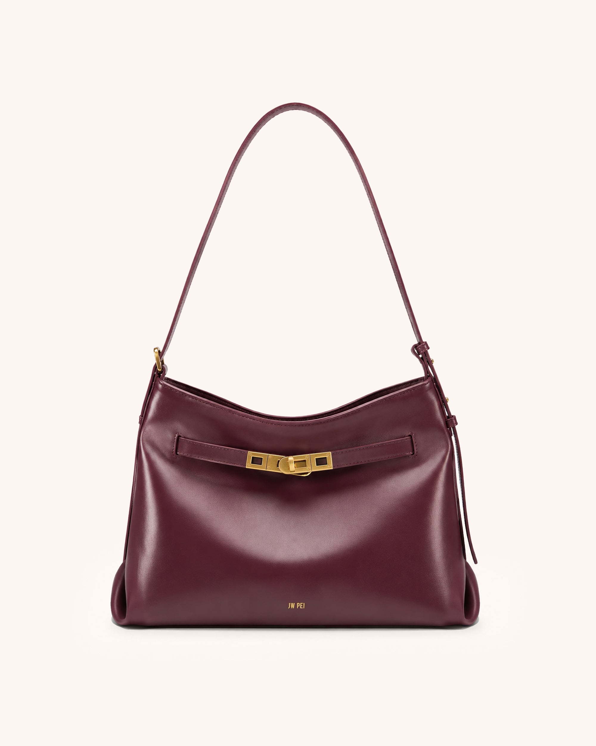 Noor Slouchy Shoulder Bag - Burgundy
