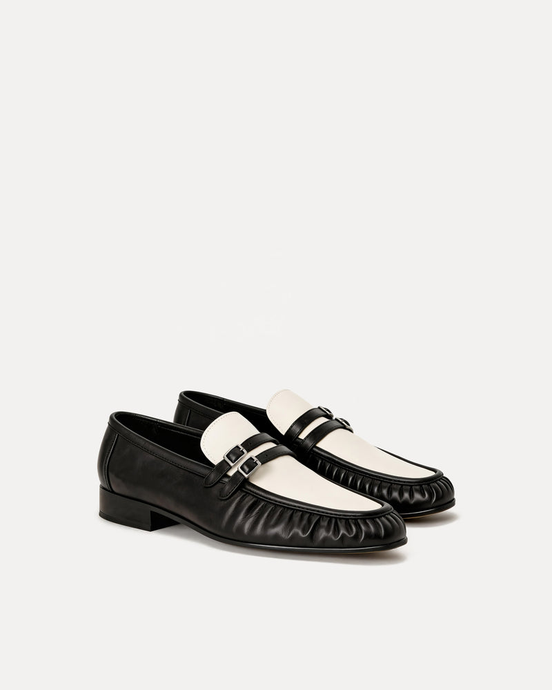 Elaine Two-Tone Loafers – Black