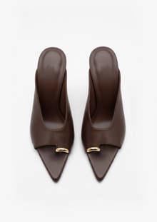 Sienna Sculpted Mules – Brown