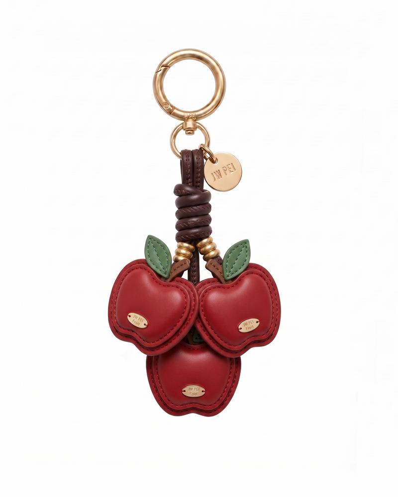 Apple Cluster Bag Charm - Red