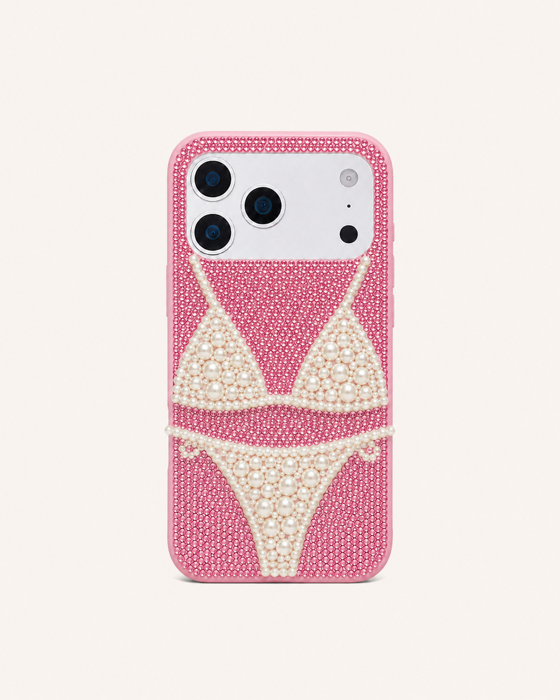 Pearl Bikini Artificial Crystal Phone Case - Pink