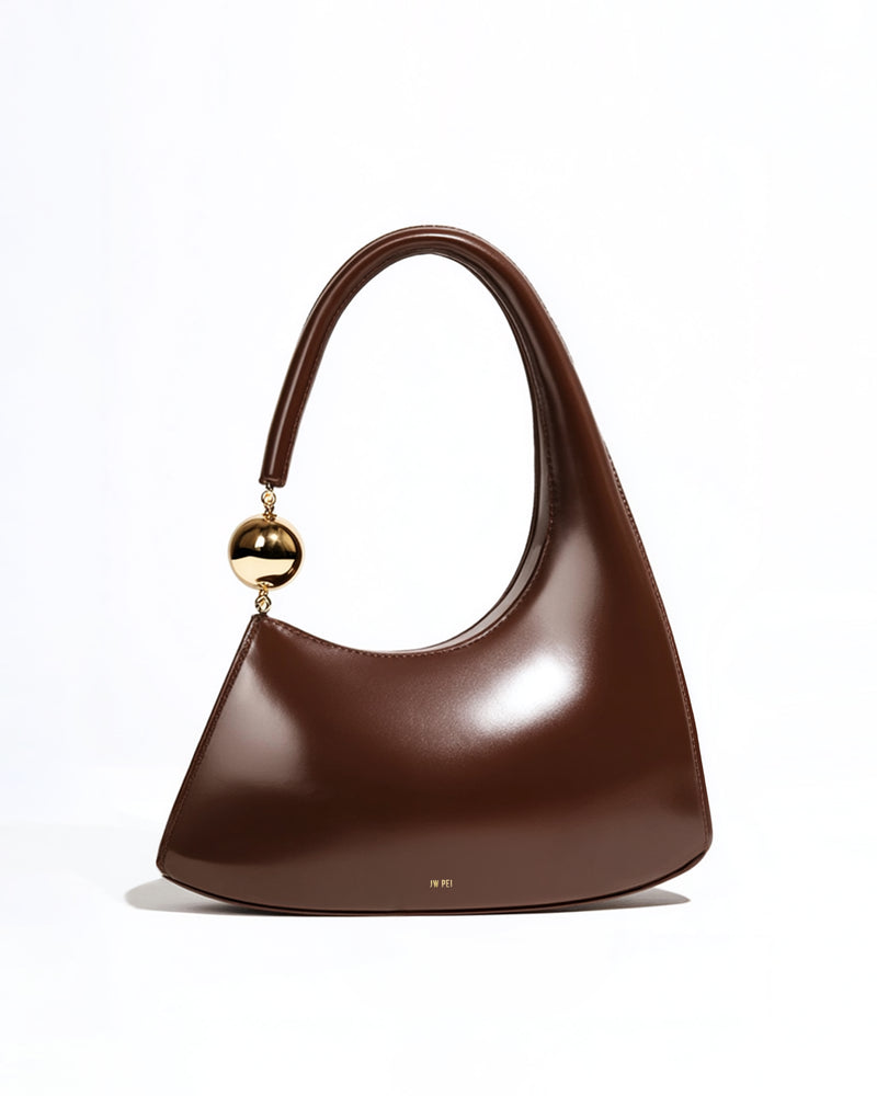 Cora Crescent Shoulder Bag - Brown