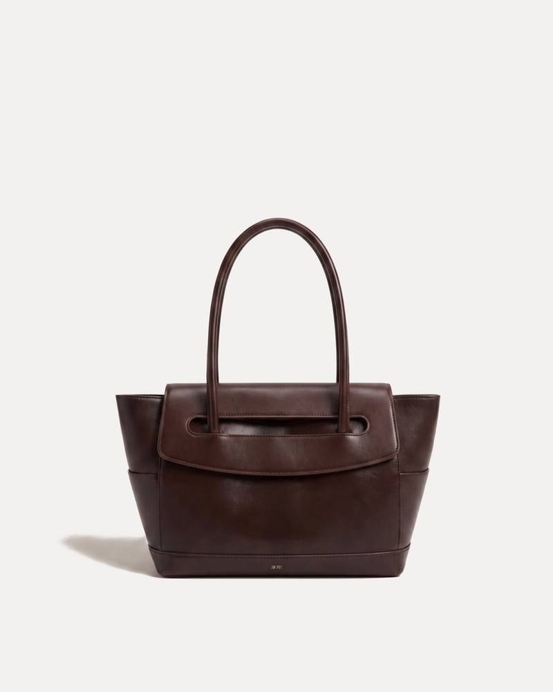 Alex Vegan Leather Tote - Brown