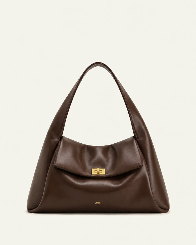 Keyla Slouchy Shoulder Bag – Dark Brown