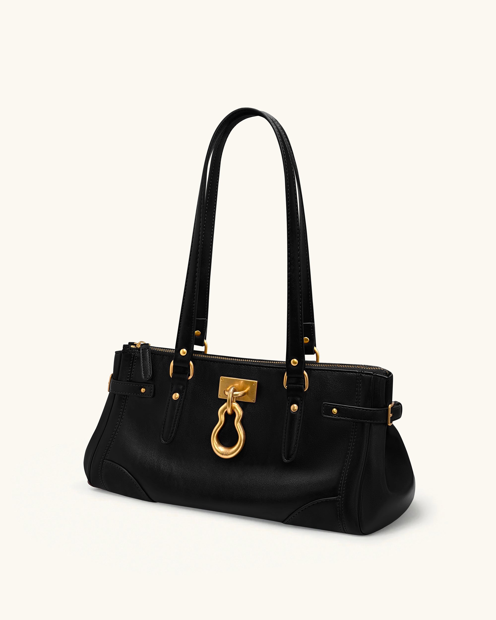 Yvette Elongated Tote Bag - Black