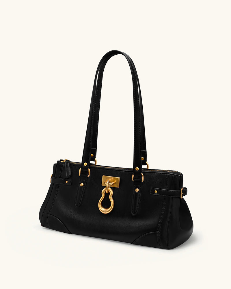 Yvette Elongated Tote Bag - Black
