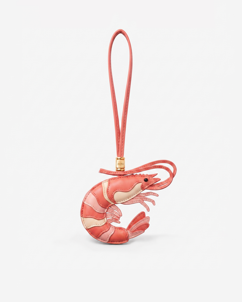 Shrimp Bag Charm - Coral Pink