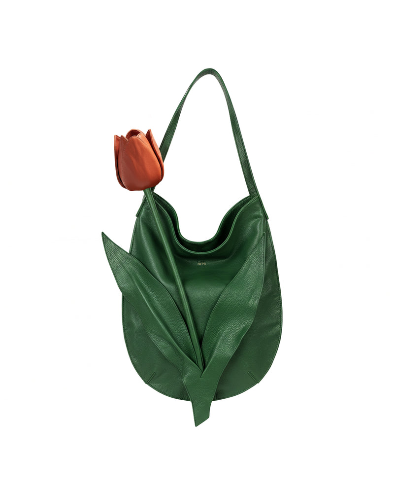 Tulip Leaf Shaped Bag - Green