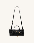 Maeve Dachshund Metal Charm Tote Bag - Black