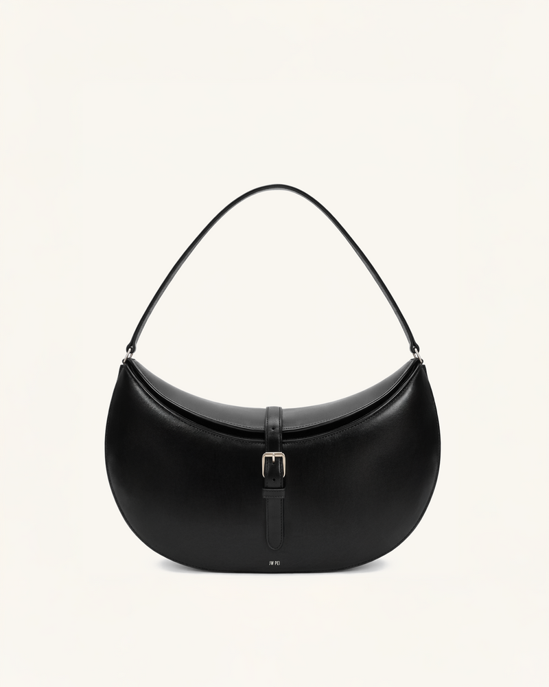 Luna Crescent Shoulder Bag - Black