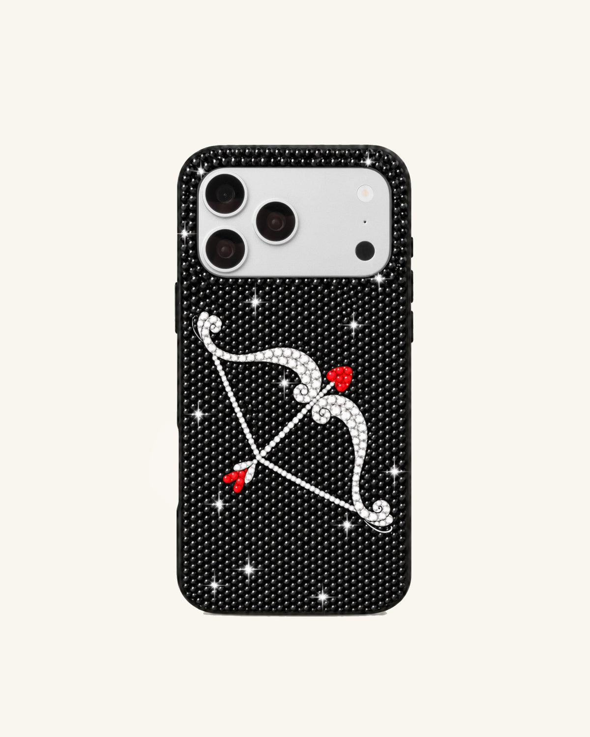 Sparkling Bow Arrow Phone Case – Black