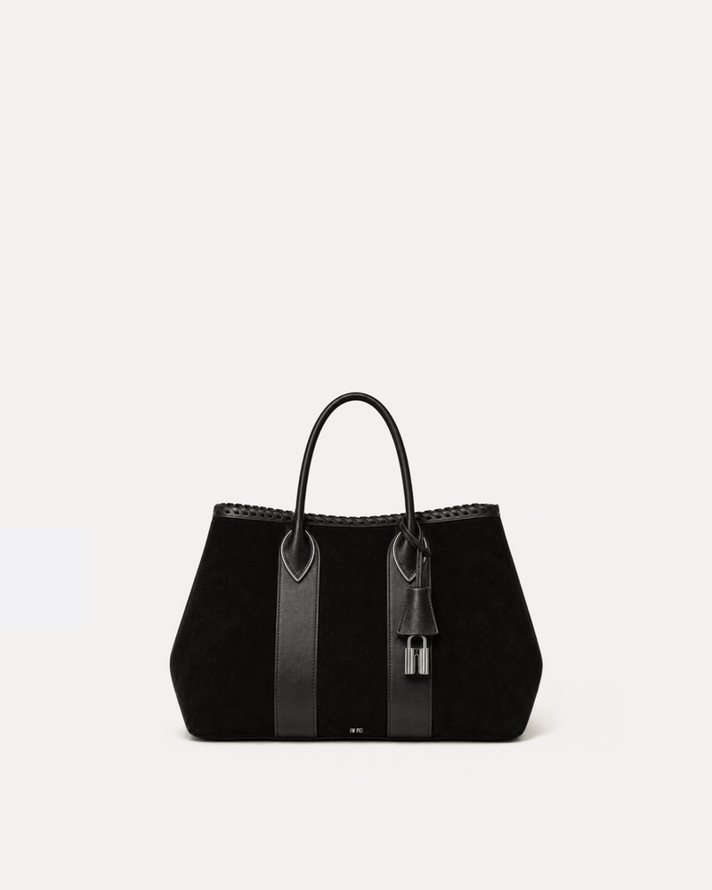 Maya Suede Tote - Black
