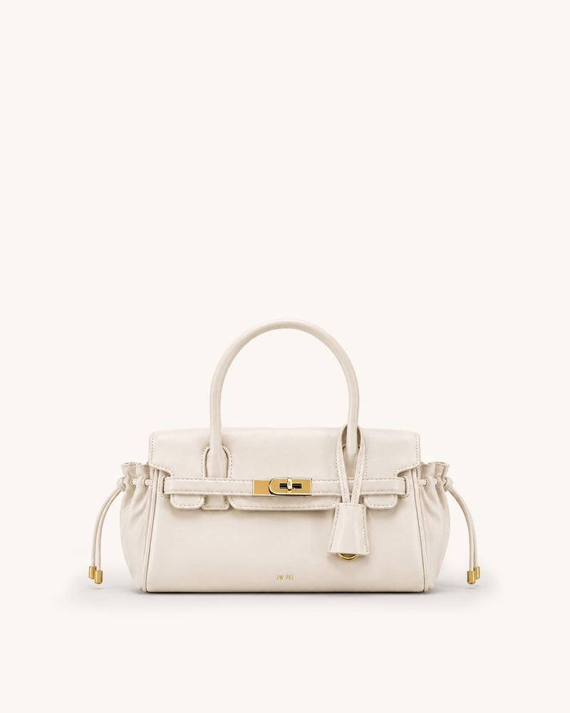 Yara Drawstring Satchel Bag - Ivory