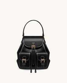 Harper Buckle Pocket Backpack - Black