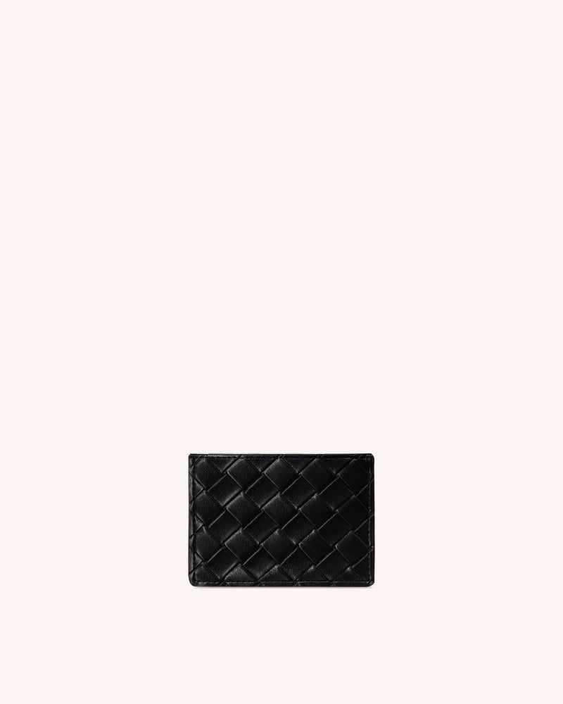 Woven Texture Card Holder - Black