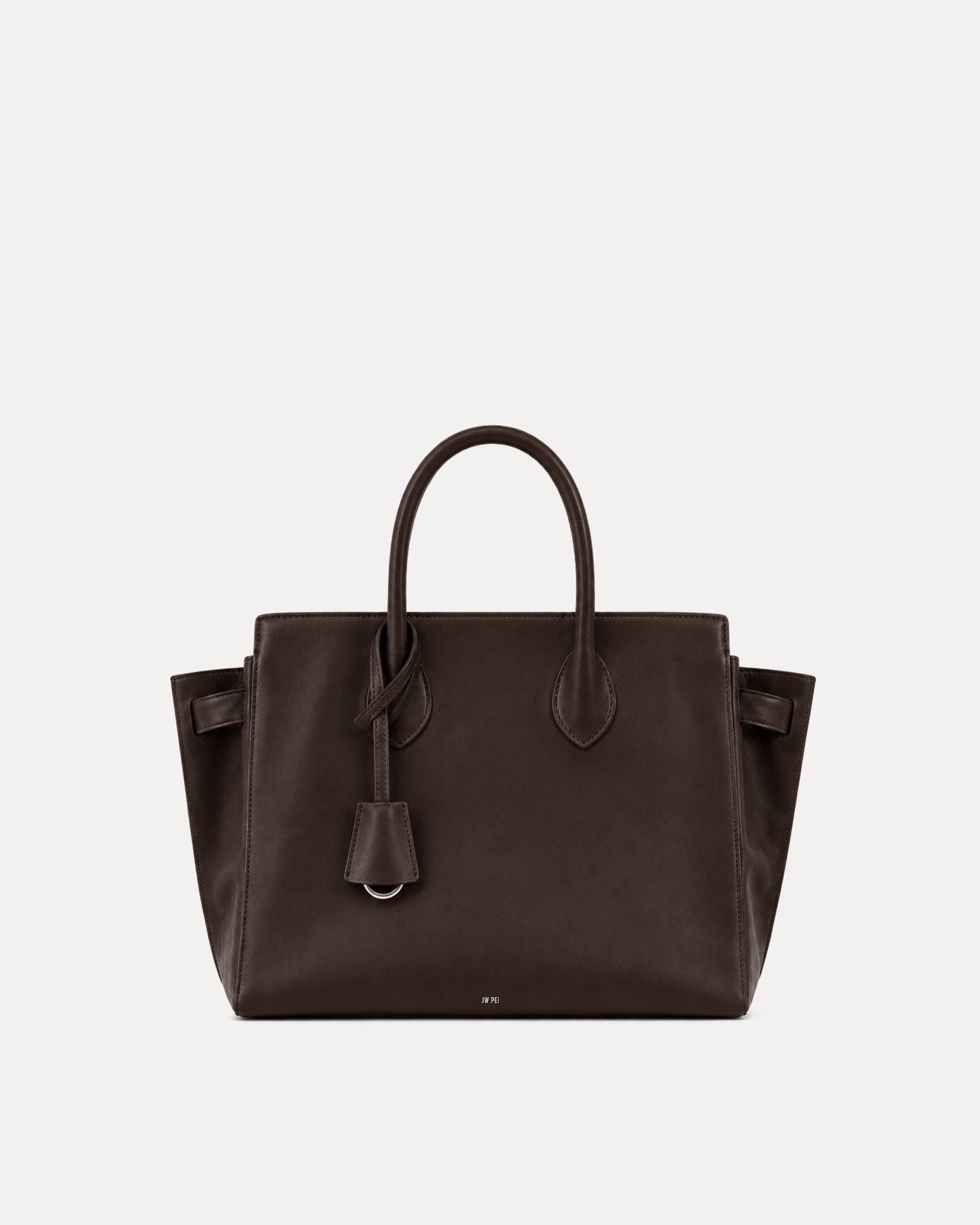 Minimalist Vegan Leather Tote - Brown