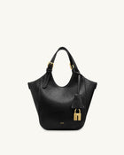 Ines Padlock Tote Bag - Black