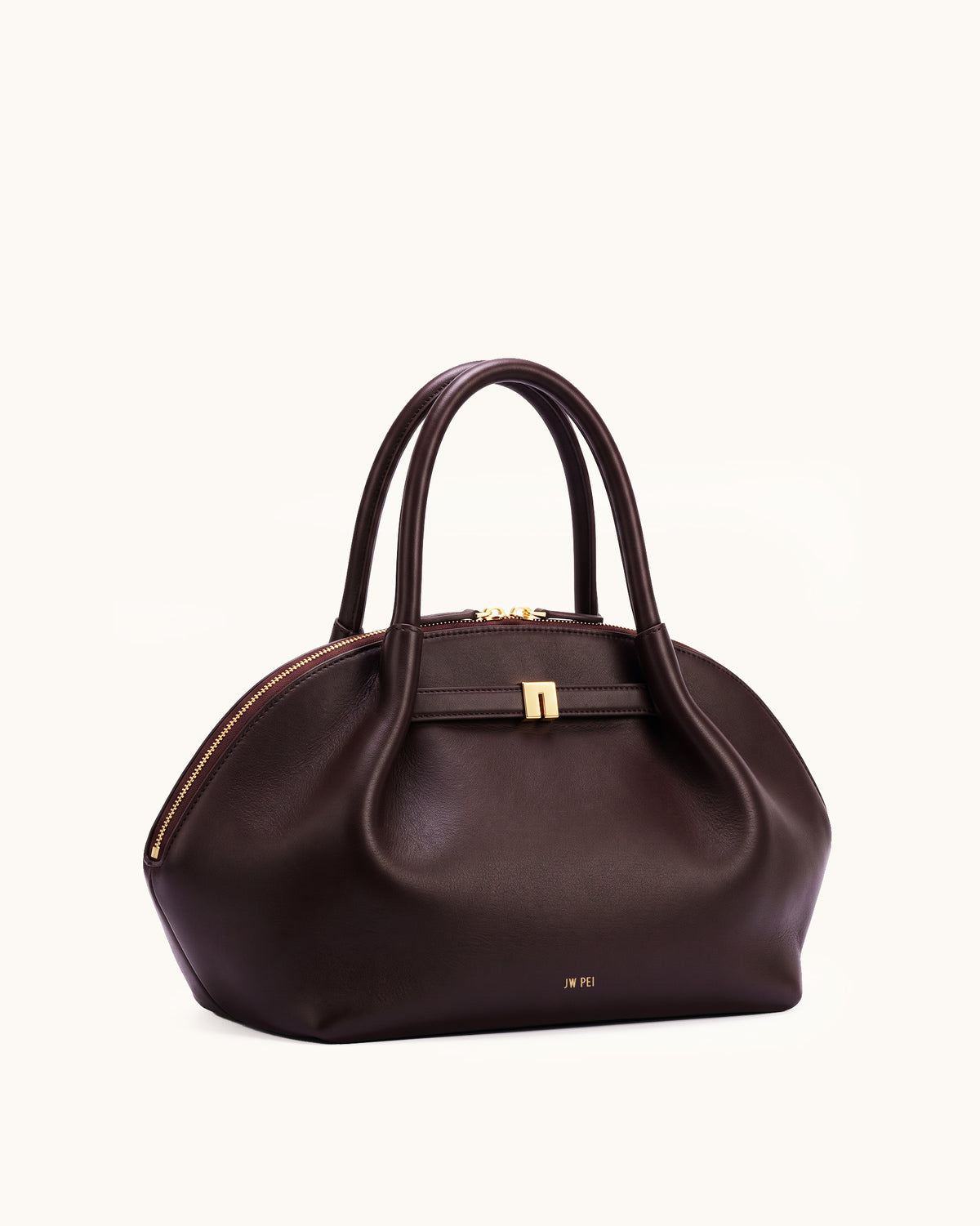 Dome Top Handle Bag - Brown