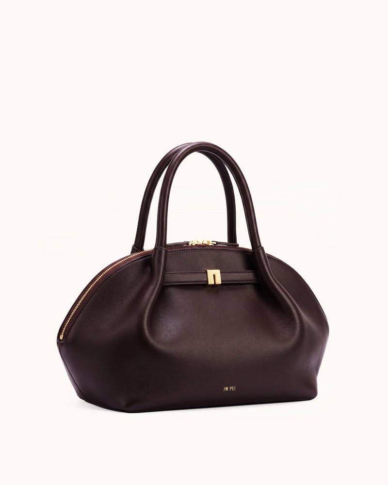 Dome Top Handle Bag - Brown