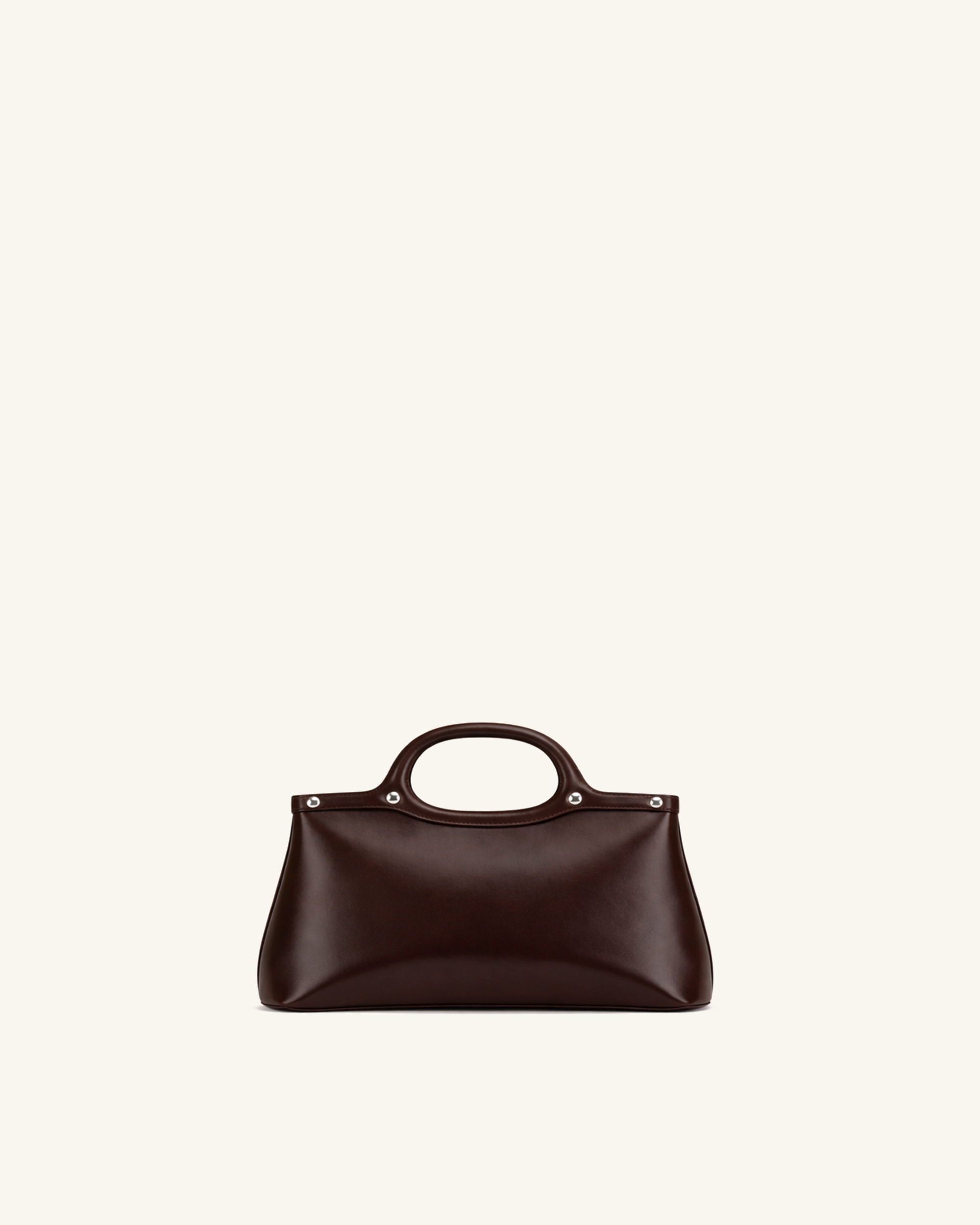 Classic Smooth Top Handle Bag - Brown