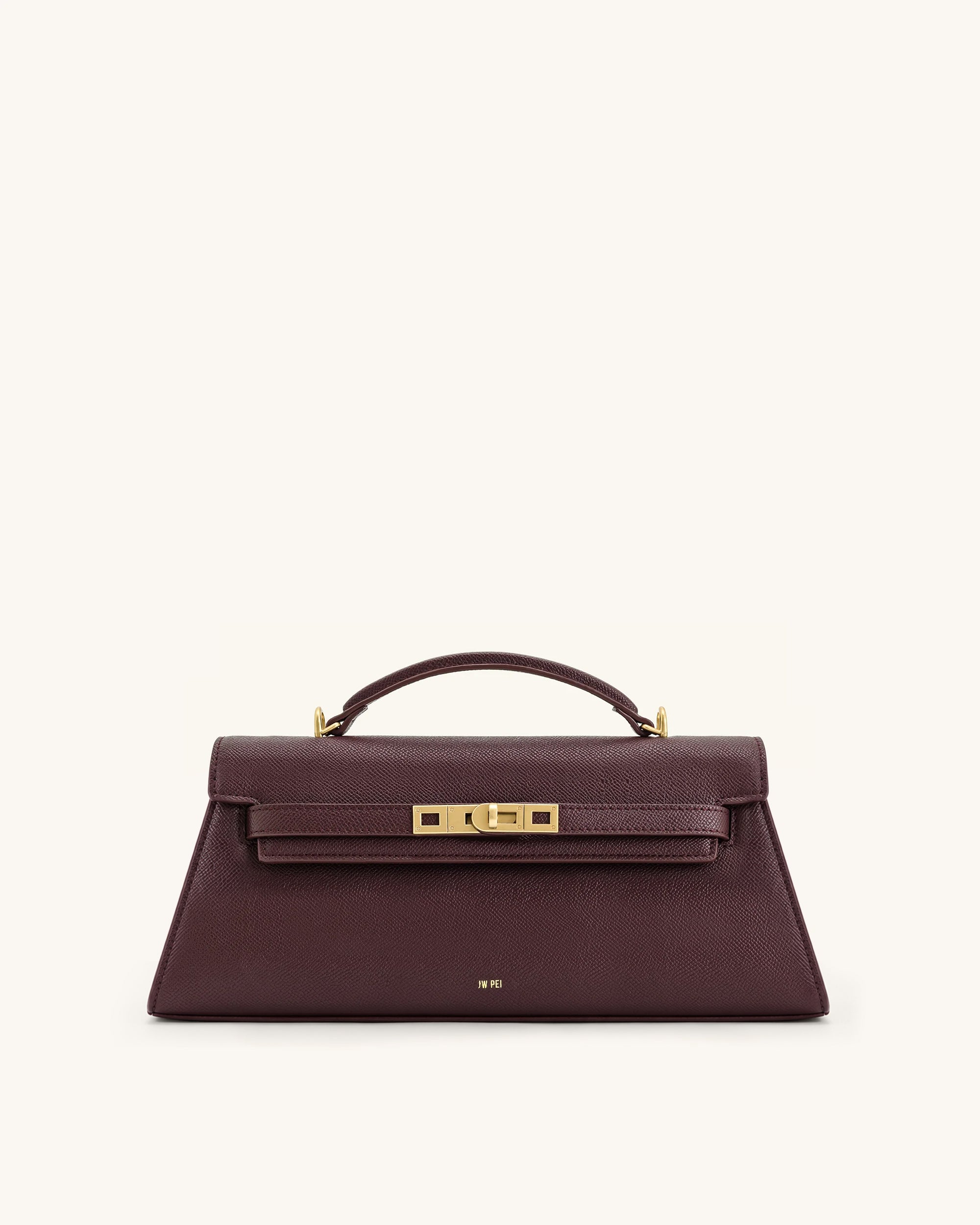 Noor Trapeze Top Handle Bag - Burgundy