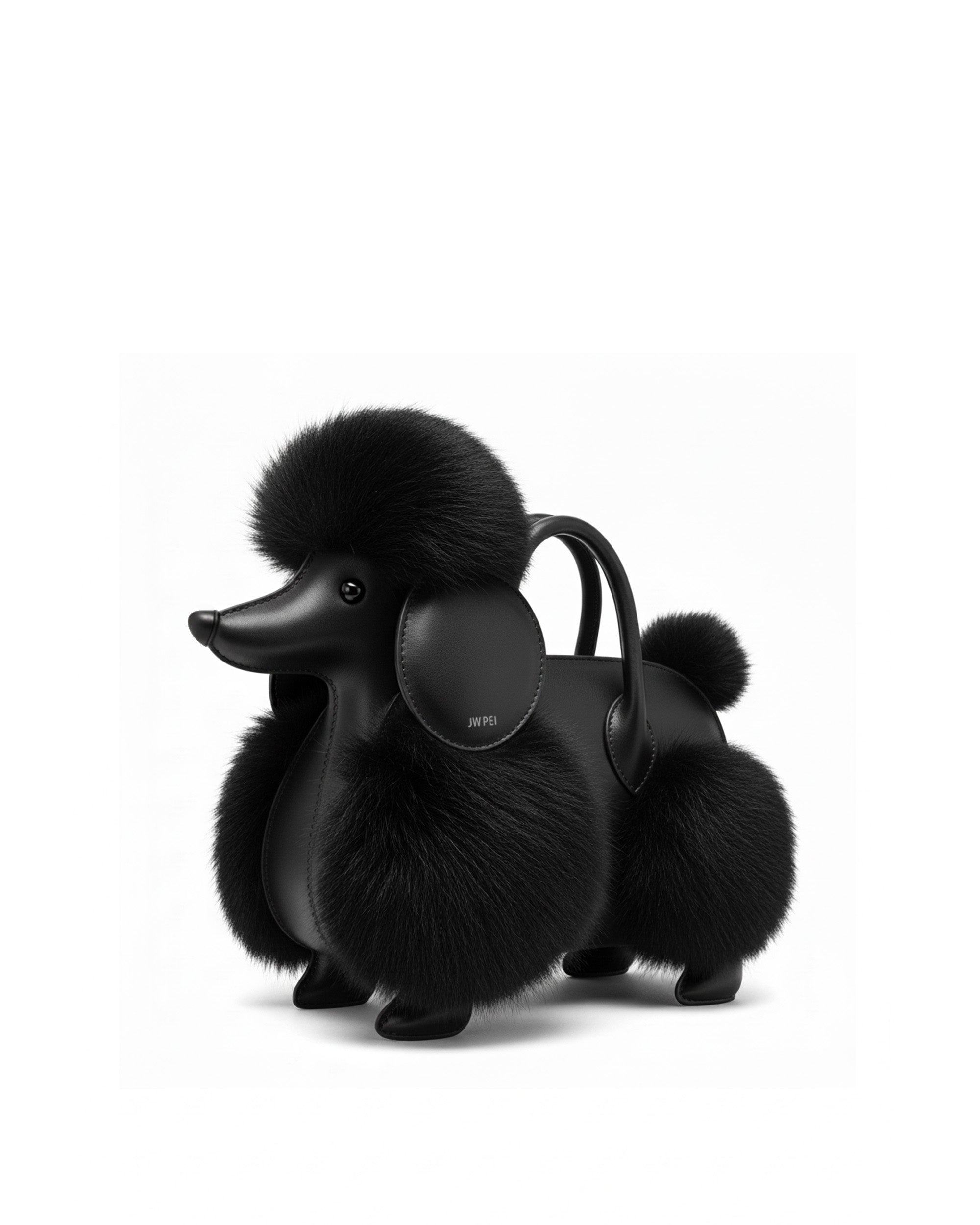 Poodle Top Handle Bag - Black