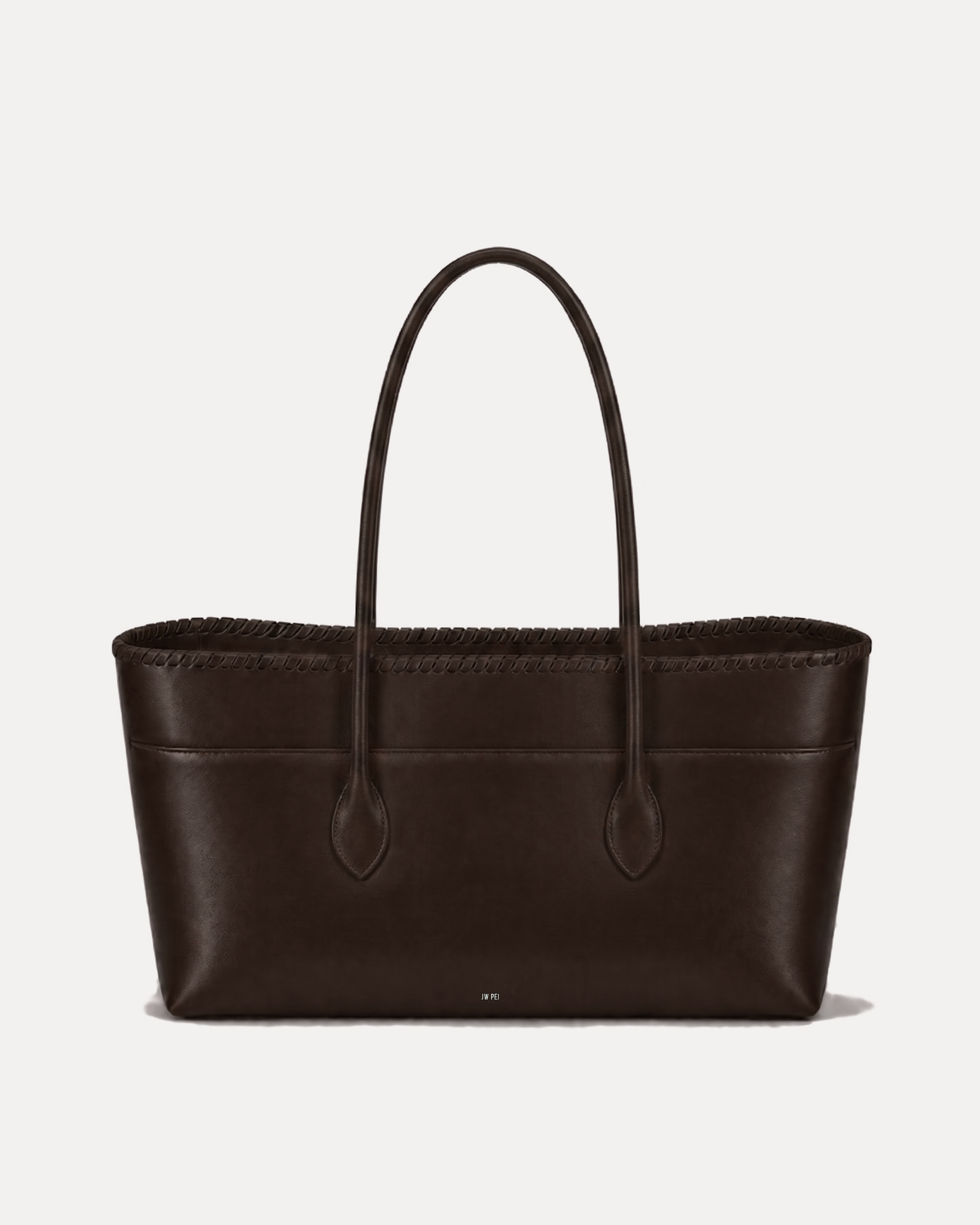 Maevra Whipstitch Tote Bag - Dark Brown