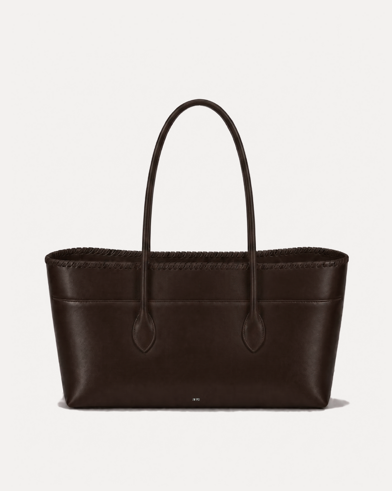 Maevra Whipstitch Tote Bag - Dark Brown