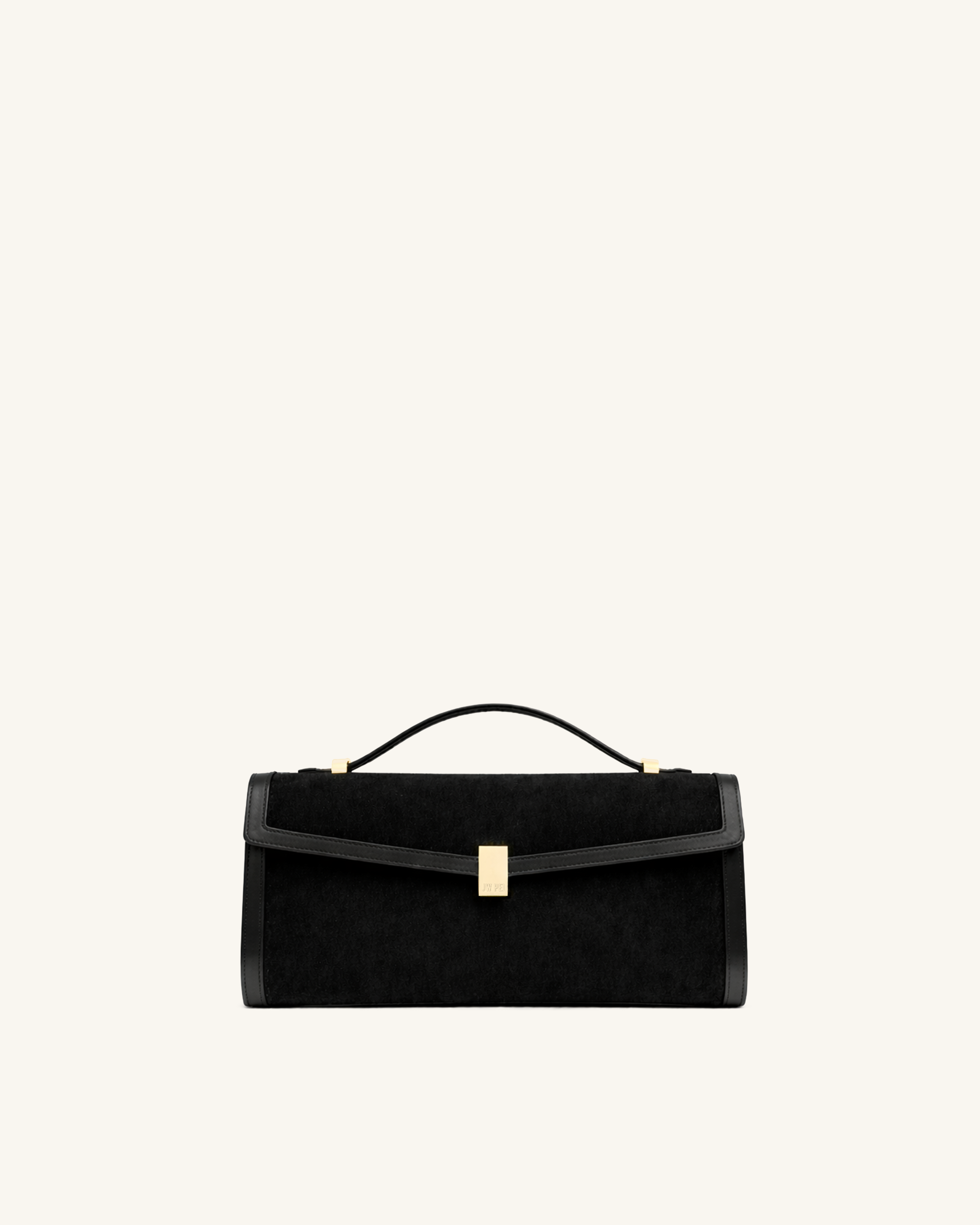 Aria Suede Top Handle Bag - Black