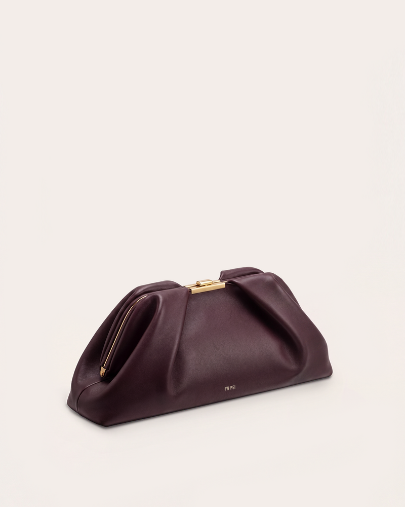 Avery Frame Clutch - Burgundy