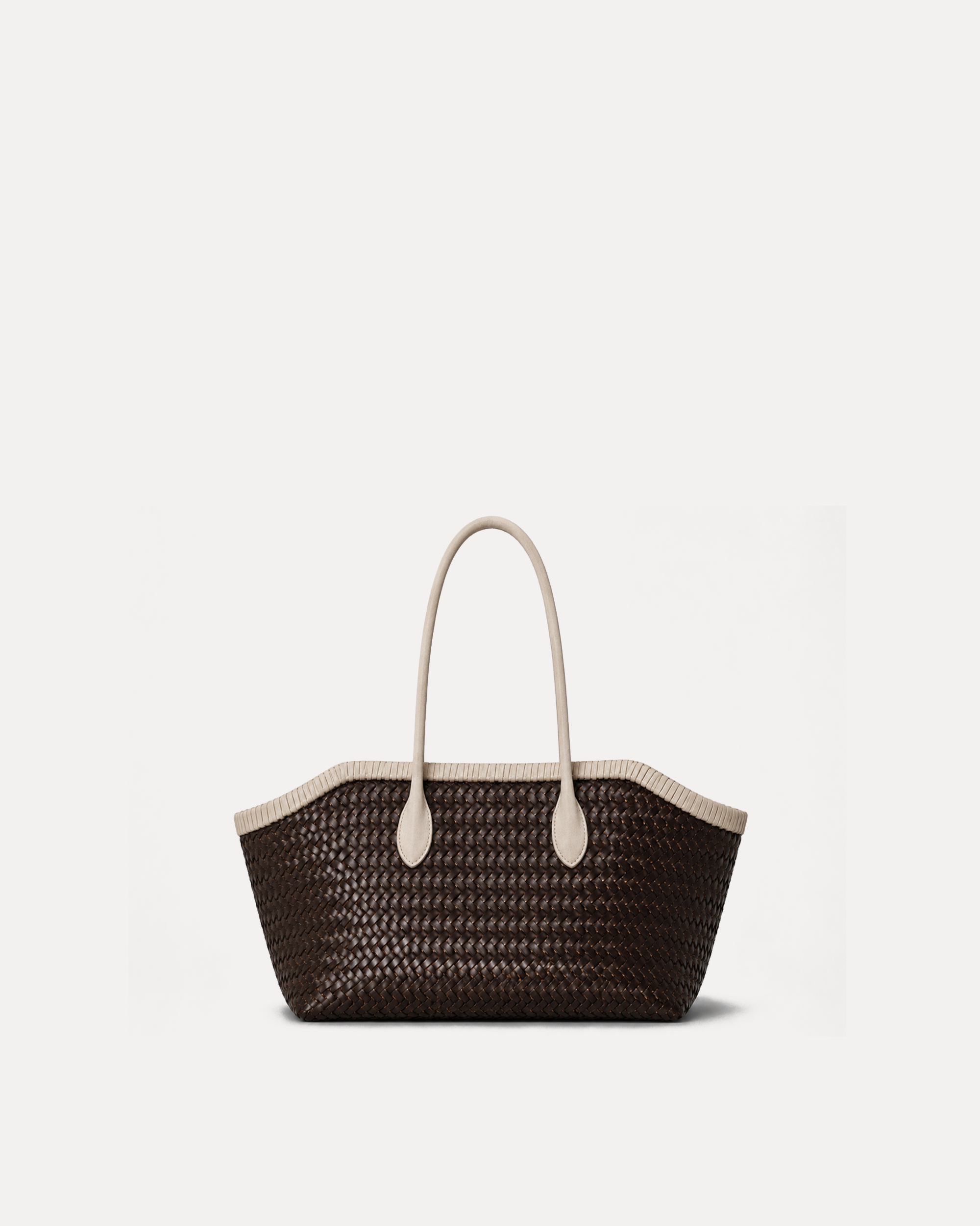 Maya Woven Tote Bag - Brown