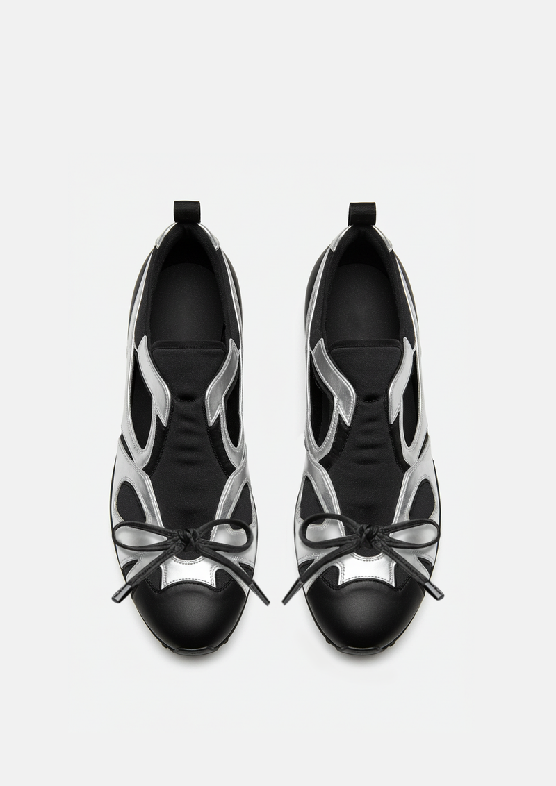 Amelia Cut-Out Sneakers – Black